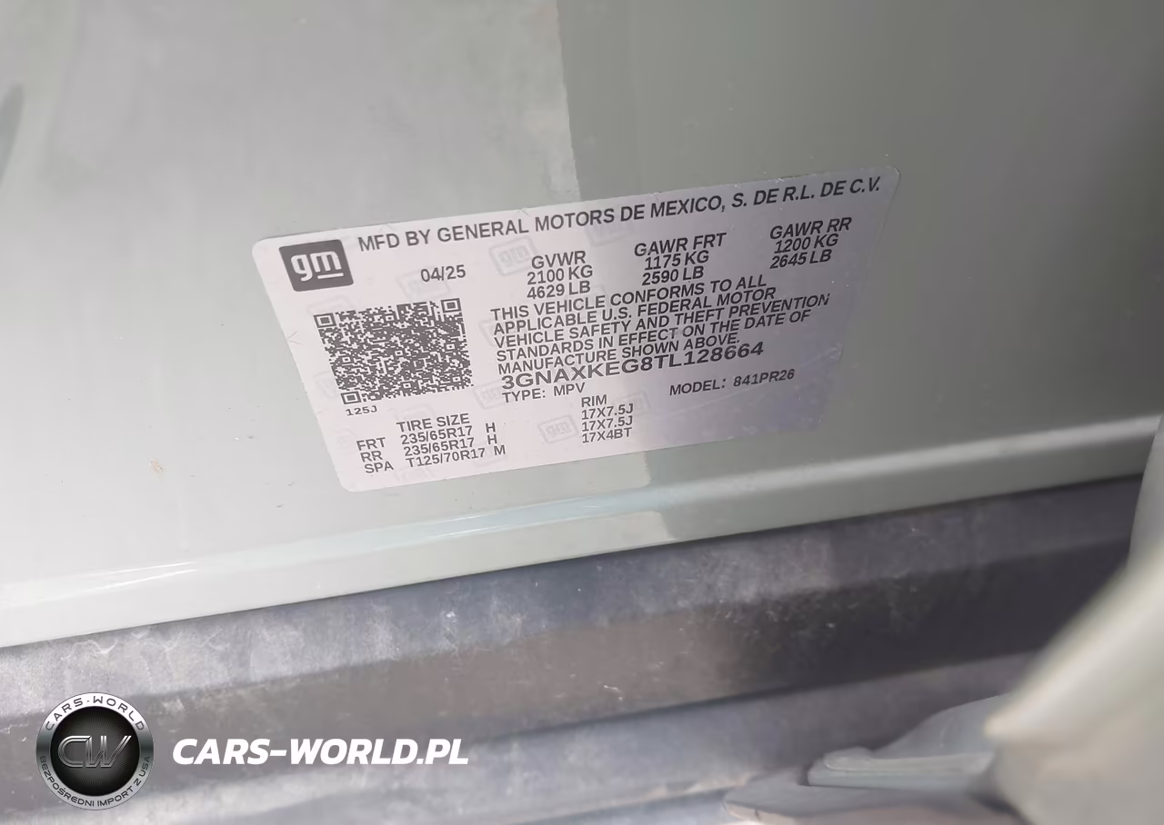 2026 Chevrolet Equinox Fwd Activ VIN:3GNAXKEG8TL128664 - 9