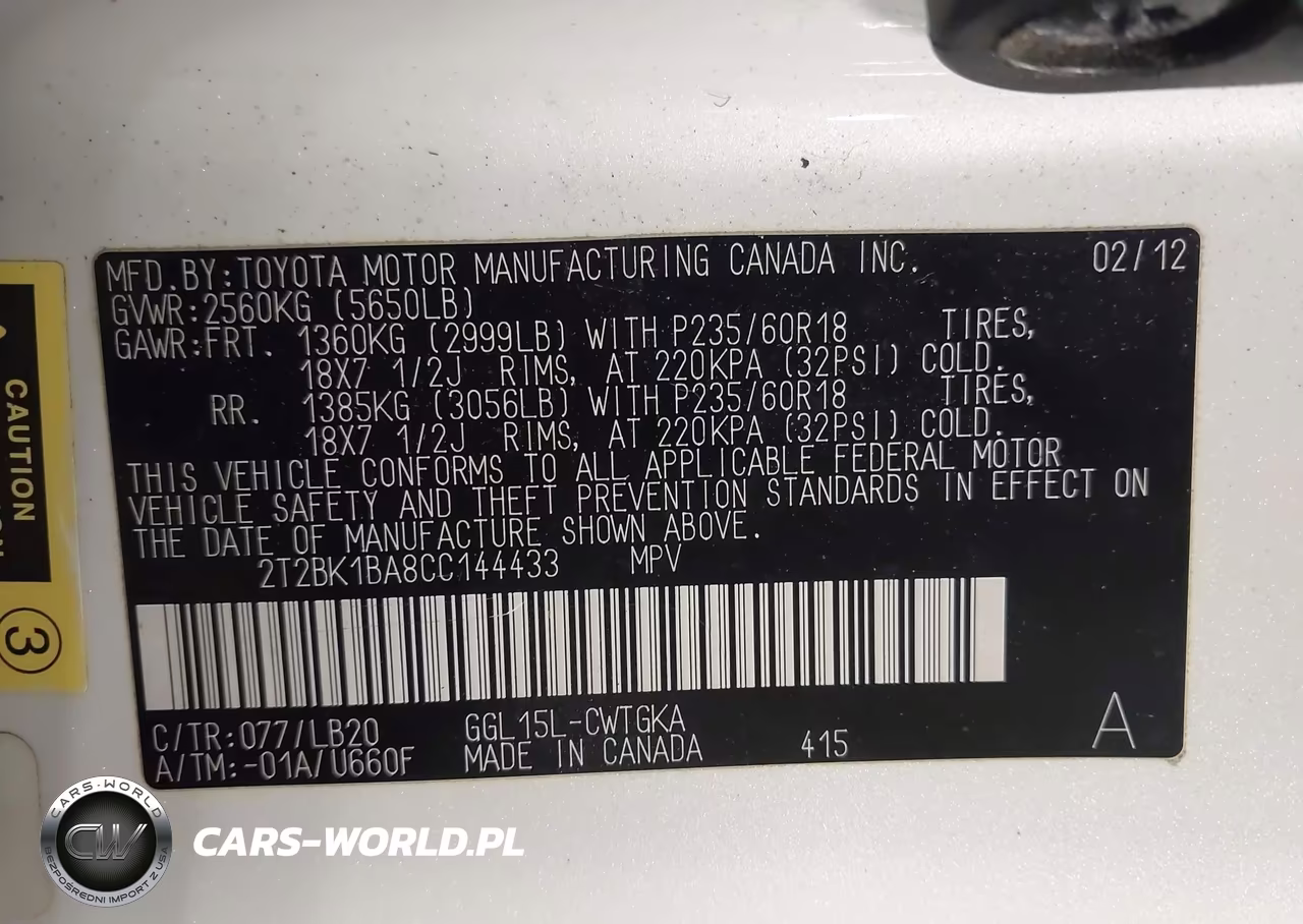 2012 Lexus Rx 350 VIN:2T2BK1BA8CC144433 - 9
