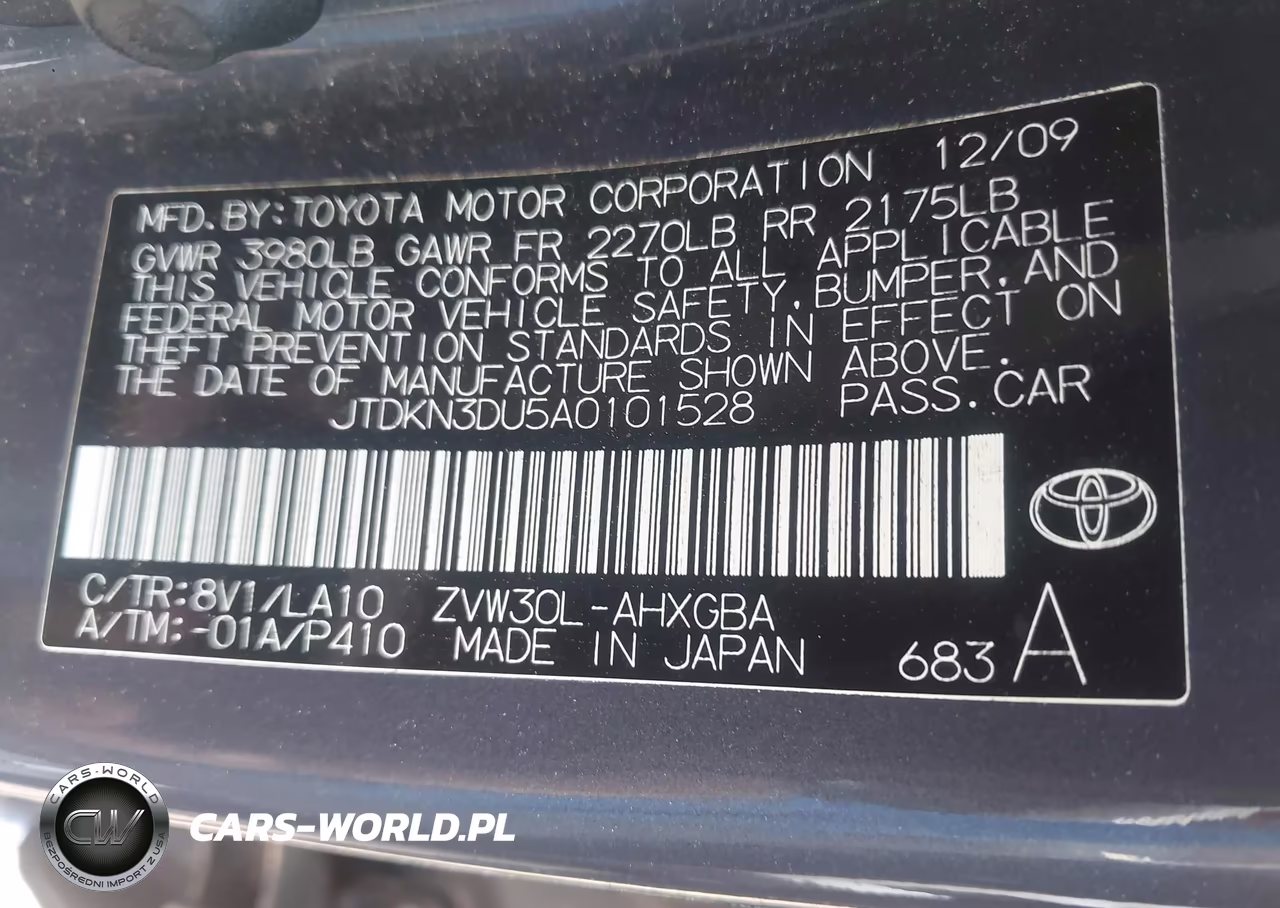 2010 Toyota Prius VIN:JTDKN3DU5A0101528 - 9