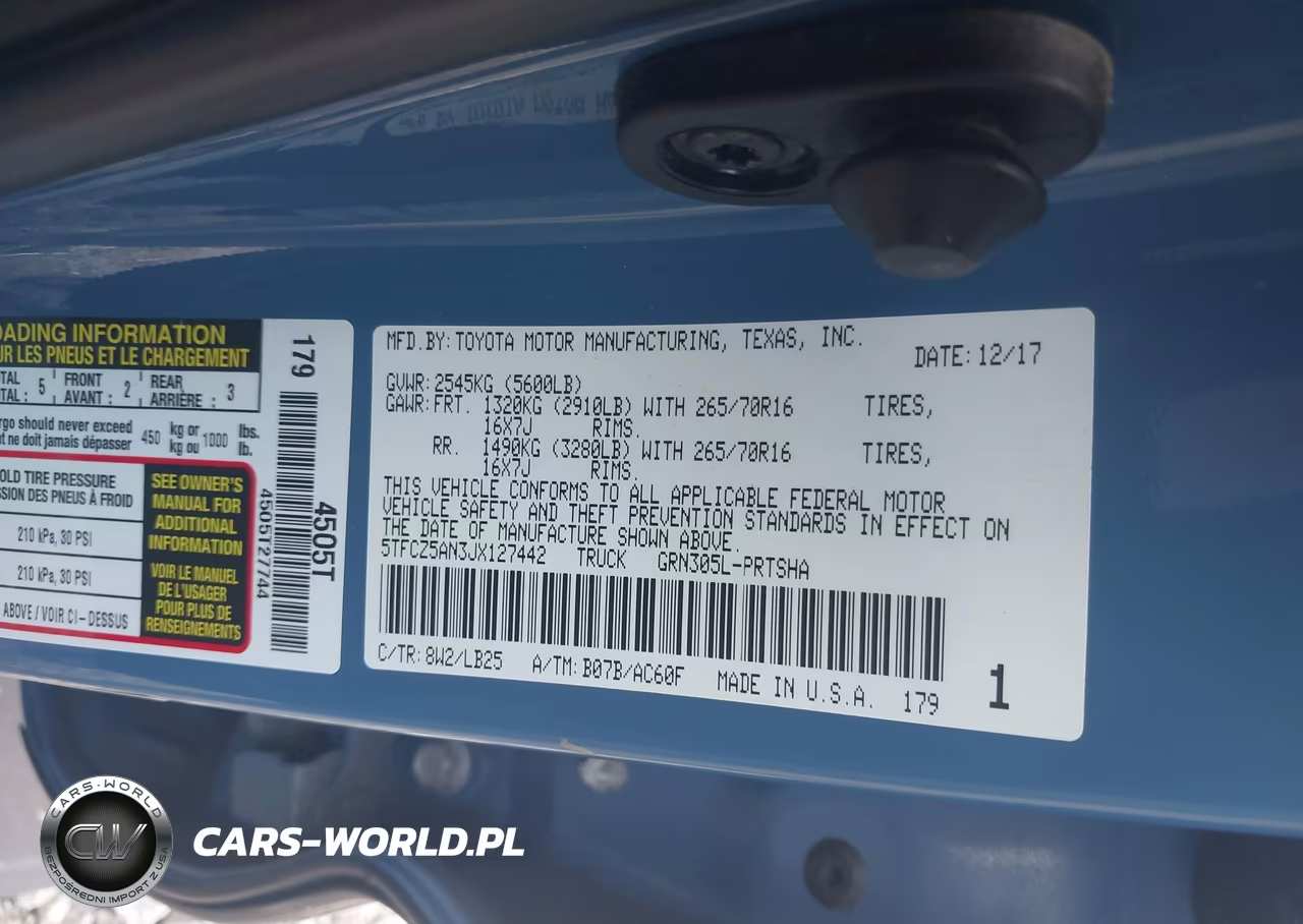 2018 Toyota Tacoma Trd Pro VIN:5TFCZ5AN3JX127442 - 9