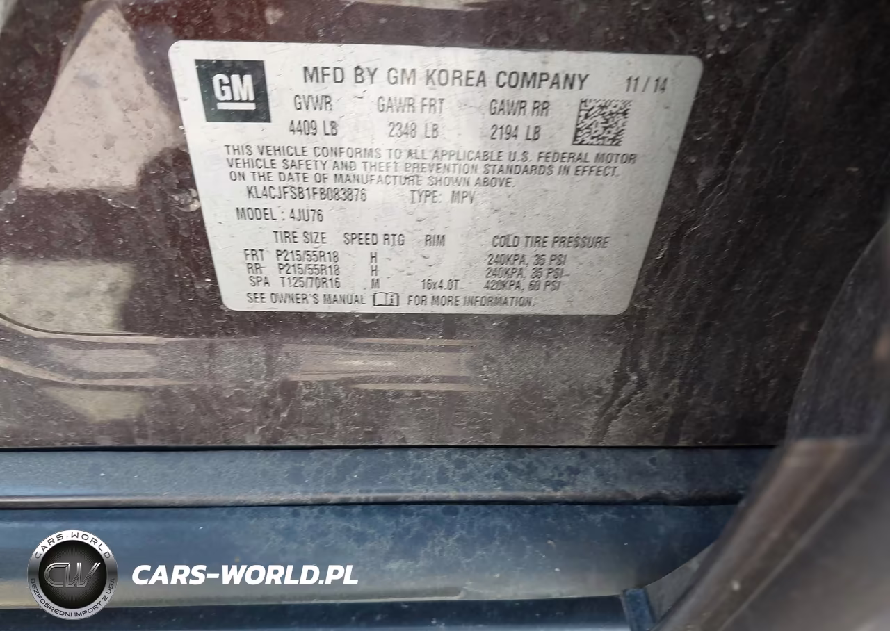 2015 Buick Encore Convenience VIN:KL4CJFSB1FB083876 - 8
