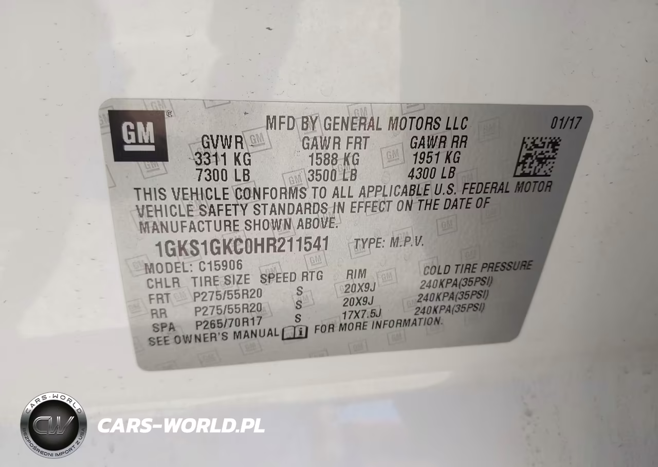 2017 GMC Yukon Xl Slt VIN:1GKS1GKC0HR211541 - 9
