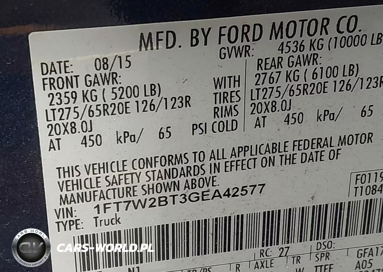 2016 Ford F-250 Lariat VIN:1FT7W2BT3GEA42577 - 9