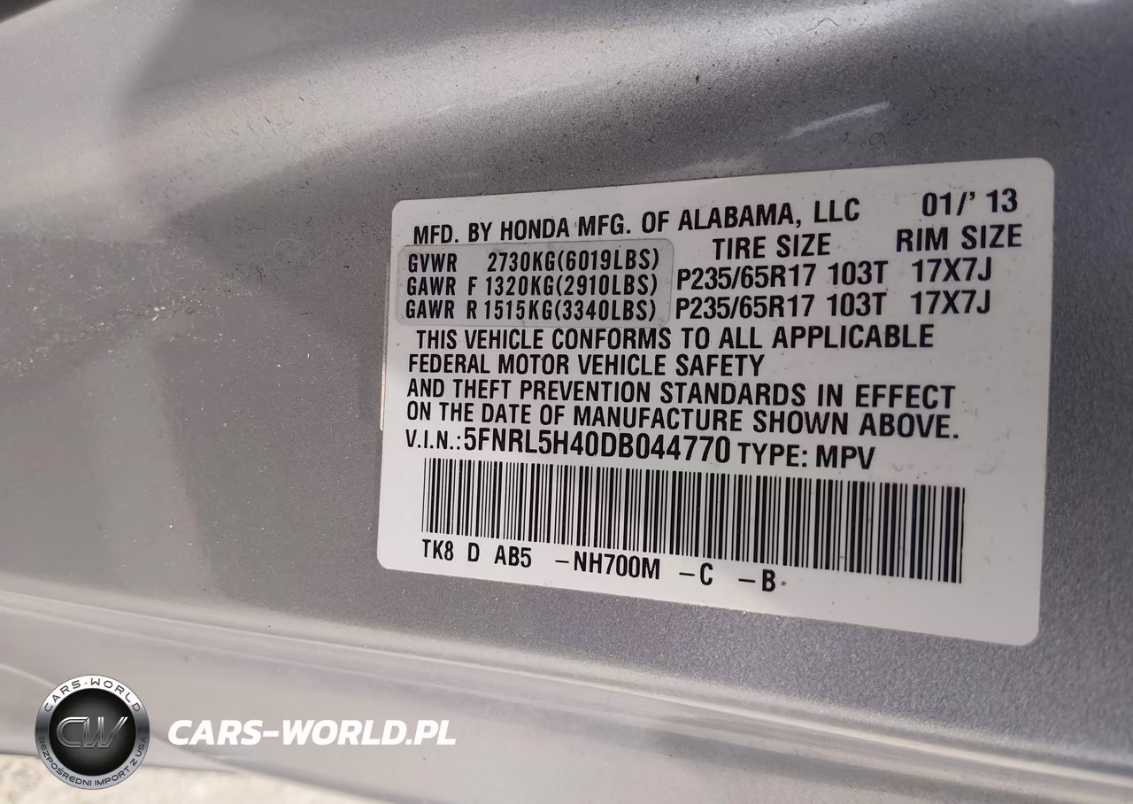 2013 Honda Odyssey Ex VIN:5FNRL5H40DB044770 - 9