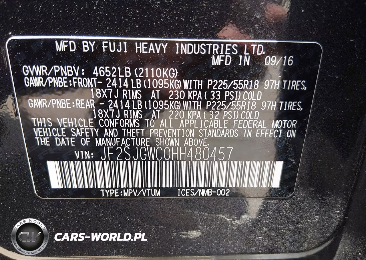 2017 Subaru Forester 2.0Xt Touring VIN:JF2SJGWC0HH480457 - 9