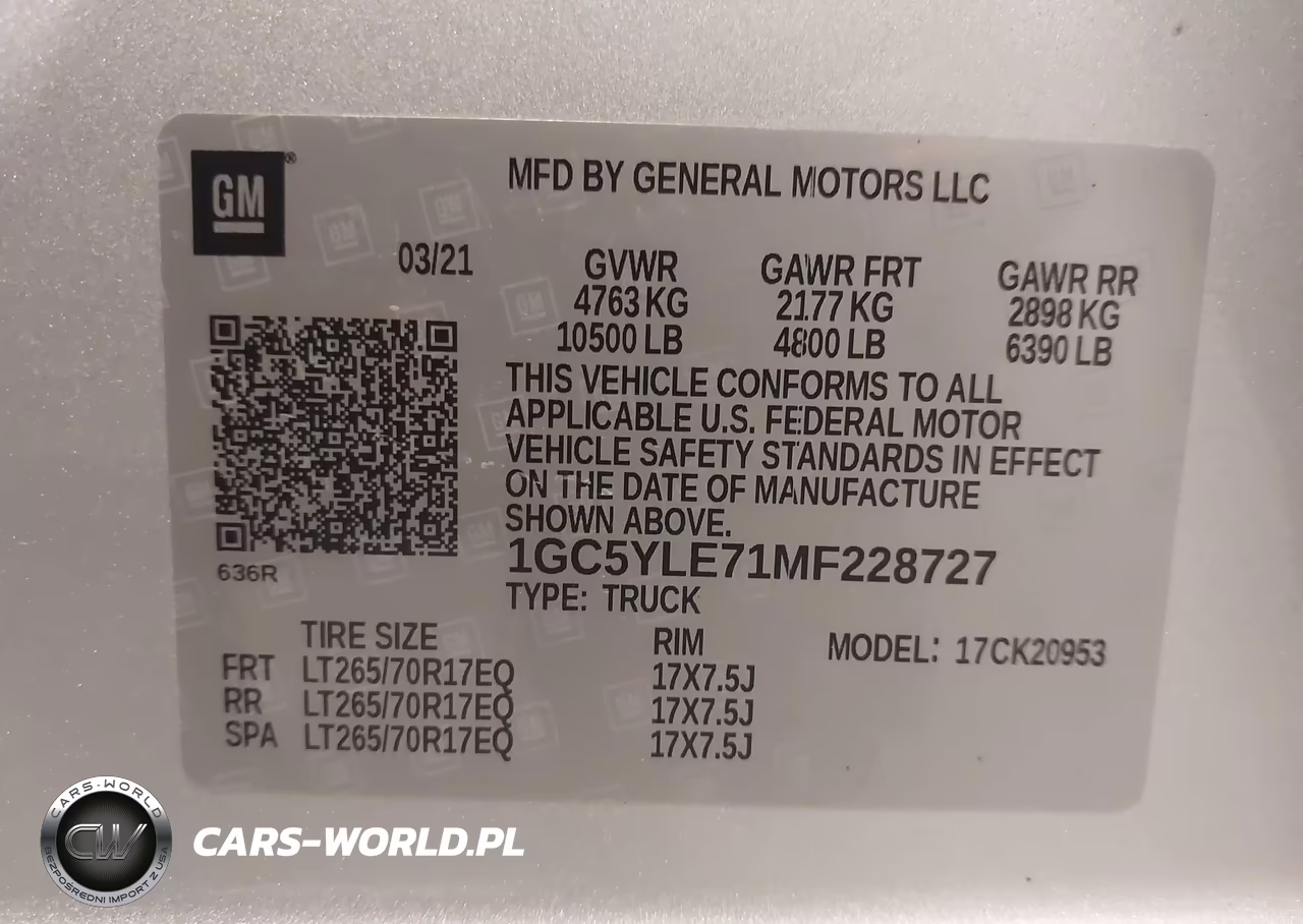 2021 Chevrolet Silverado 2500Hd 4Wd Long Bed Wt VIN:1GC5YLE71MF228727 - 9
