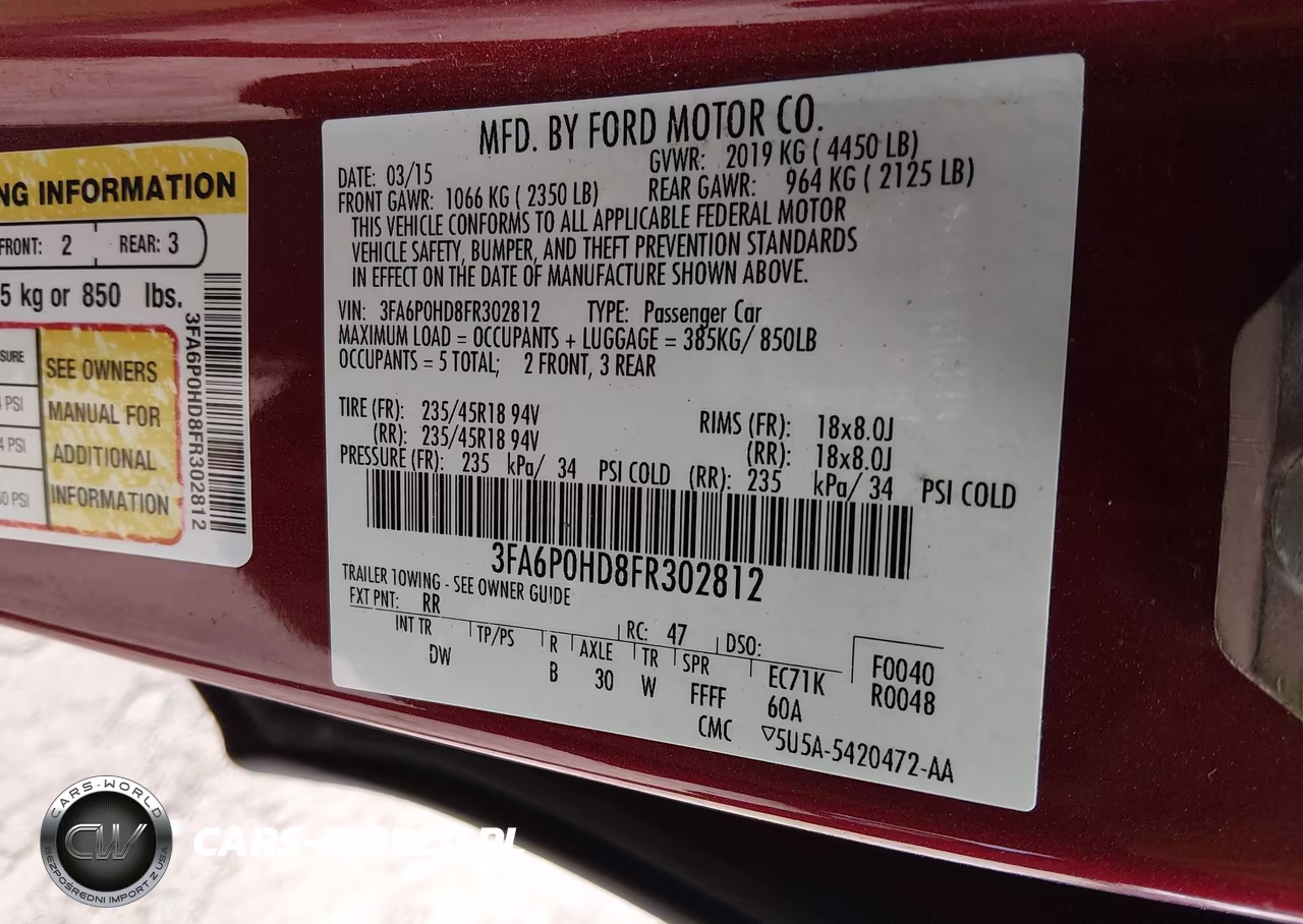 2015 Ford Fusion Se VIN:3FA6P0HD8FR302812 - 9