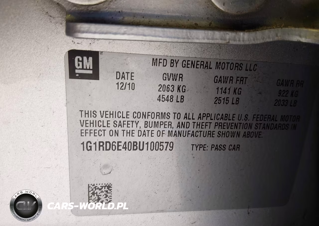 2011 Chevrolet Volt VIN:1G1RD6E40BU100579 - 9