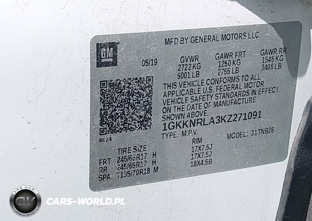 2019 GMC Acadia Sle-1 VIN:1GKKNRLA3KZ271091 - 9