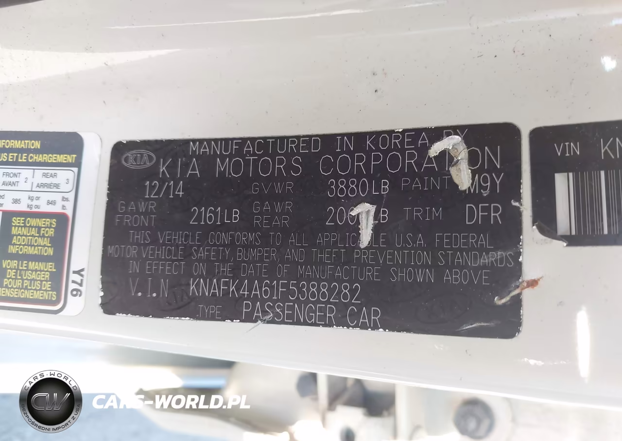 2015 Kia Forte Lx VIN:KNAFK4A61F5388282 - 9