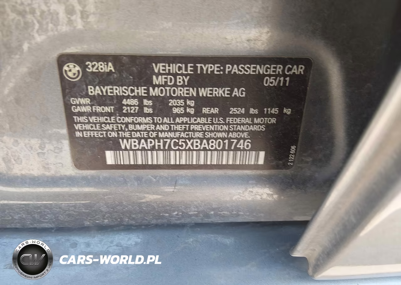 2011 BMW 328I VIN:WBAPH7C5XBA801746 - 9