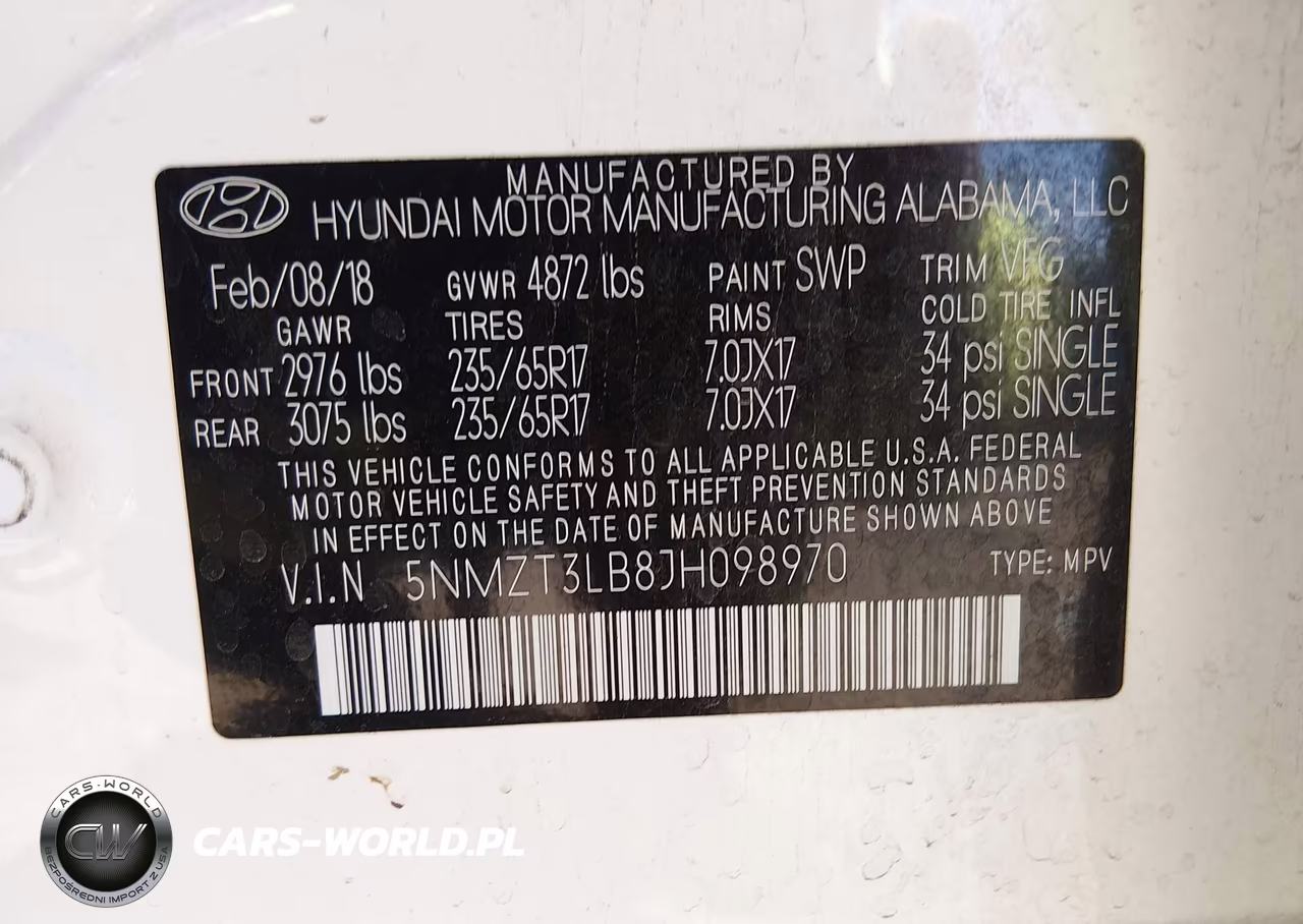 2018 Hyundai Santa Fe Sport 2.4L VIN:5NMZT3LB8JH098970 - 9