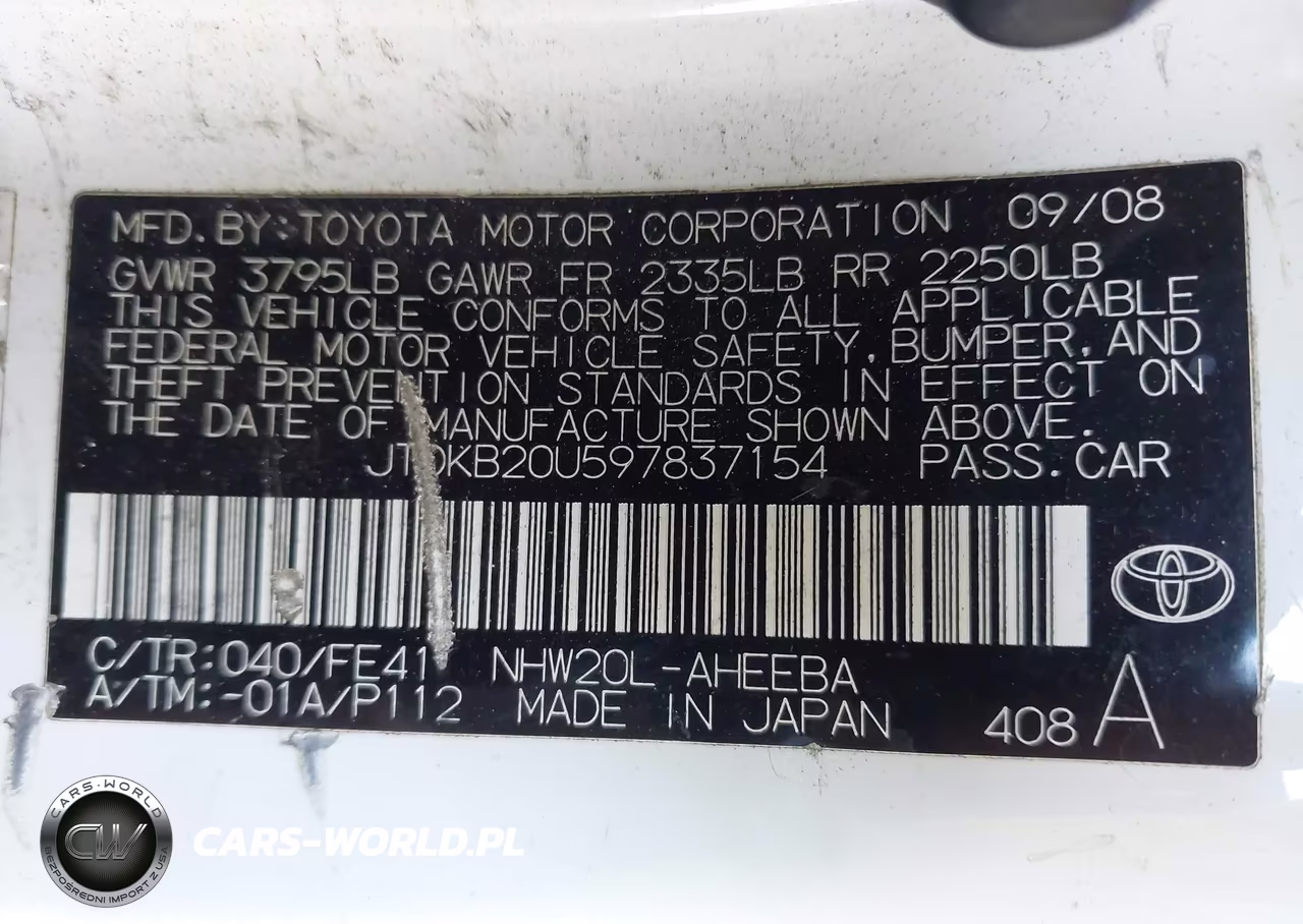 2009 Toyota Prius VIN:JTDKB20U597837154 - 9