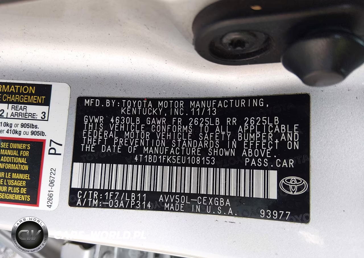 2014 Toyota Camry Hybrid Xle VIN:4T1BD1FK5EU108153 - 9