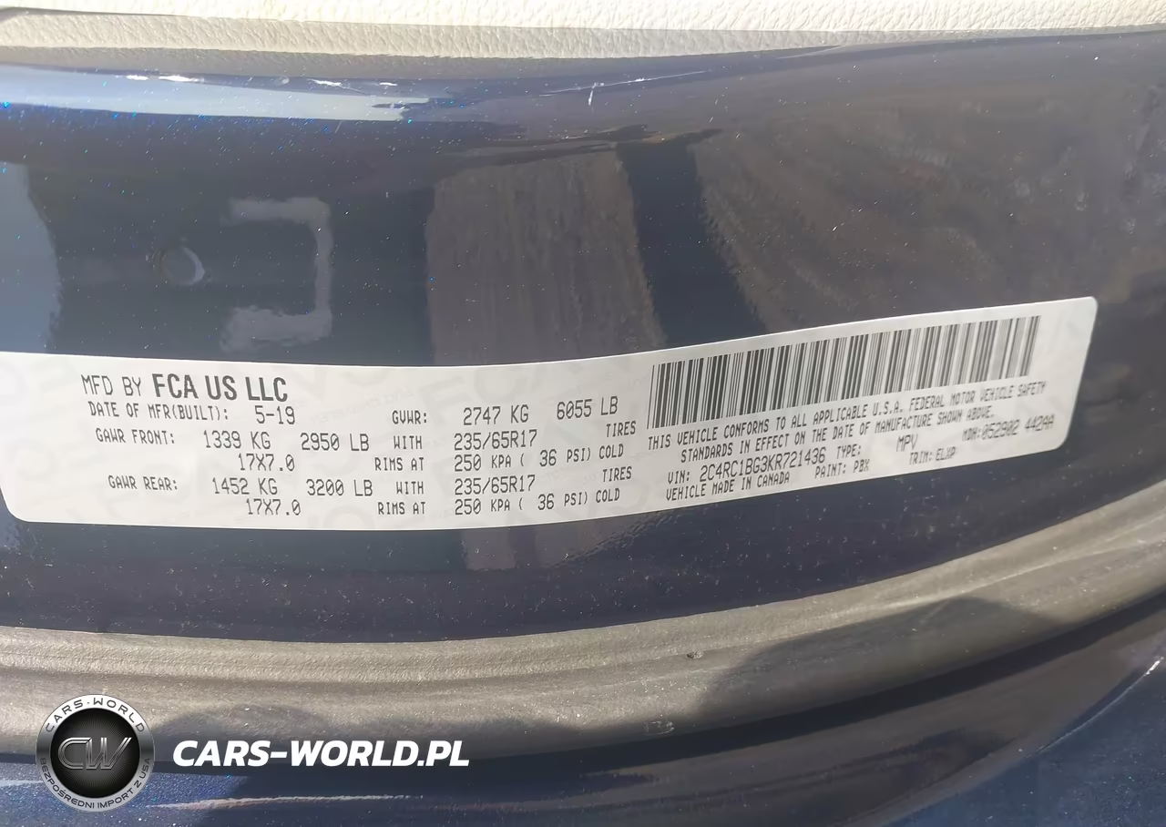 2019 Chrysler Pacifica Touring L VIN:2C4RC1BG3KR721436 - 9