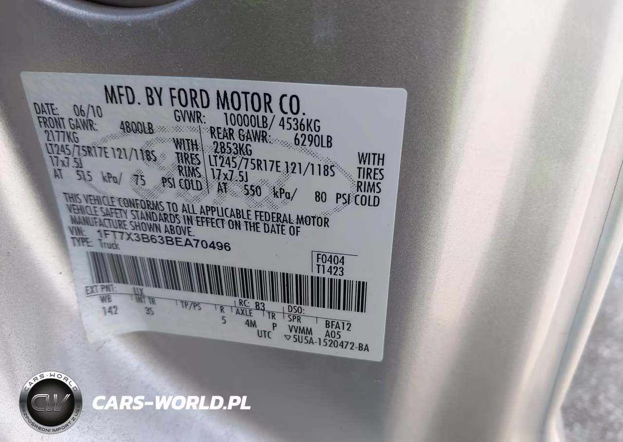 2011 Ford F-350 Xlt VIN:1FT7X3B63BEA70496 - 9