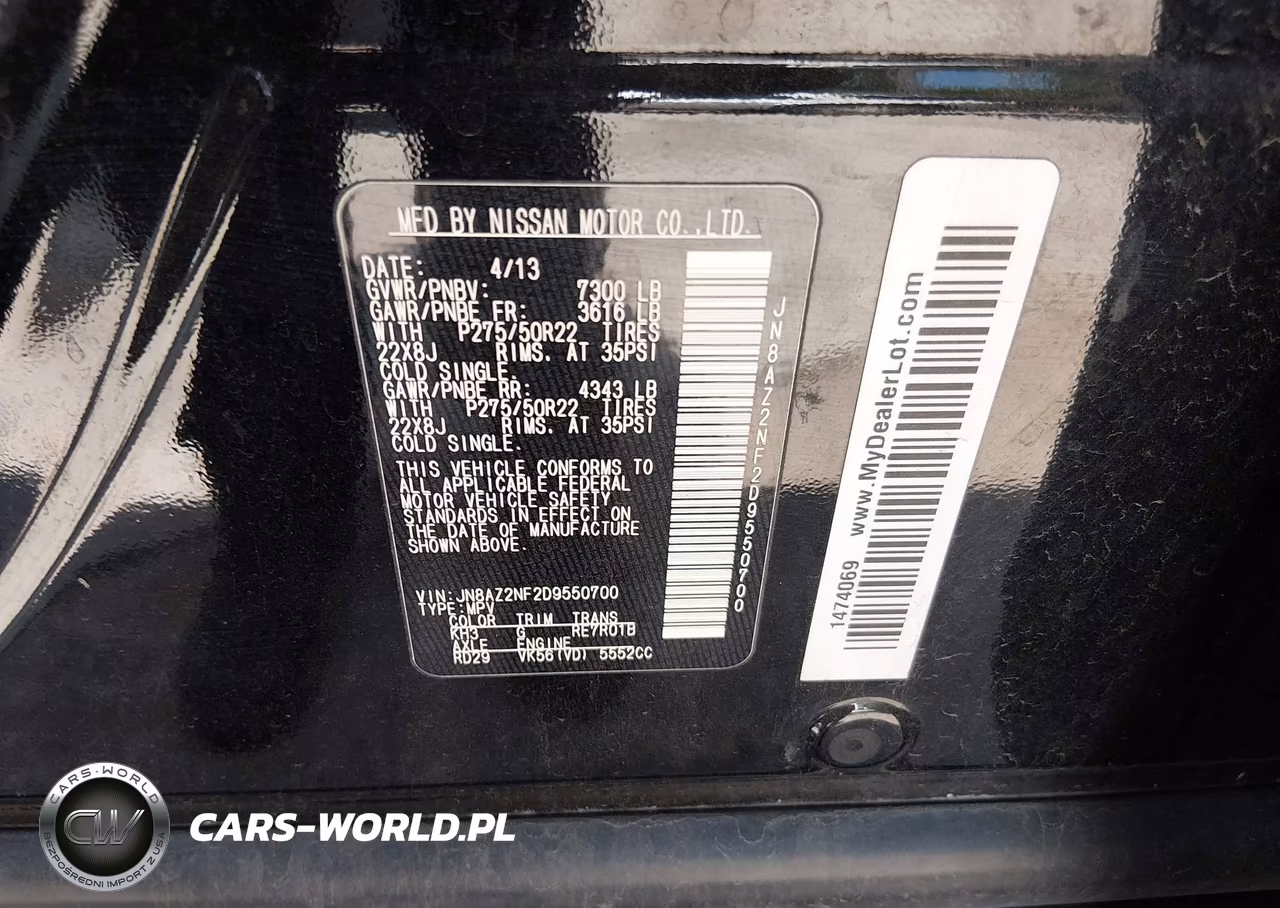 2013 Infiniti Qx56 VIN:JN8AZ2NF2D9550700 - 9