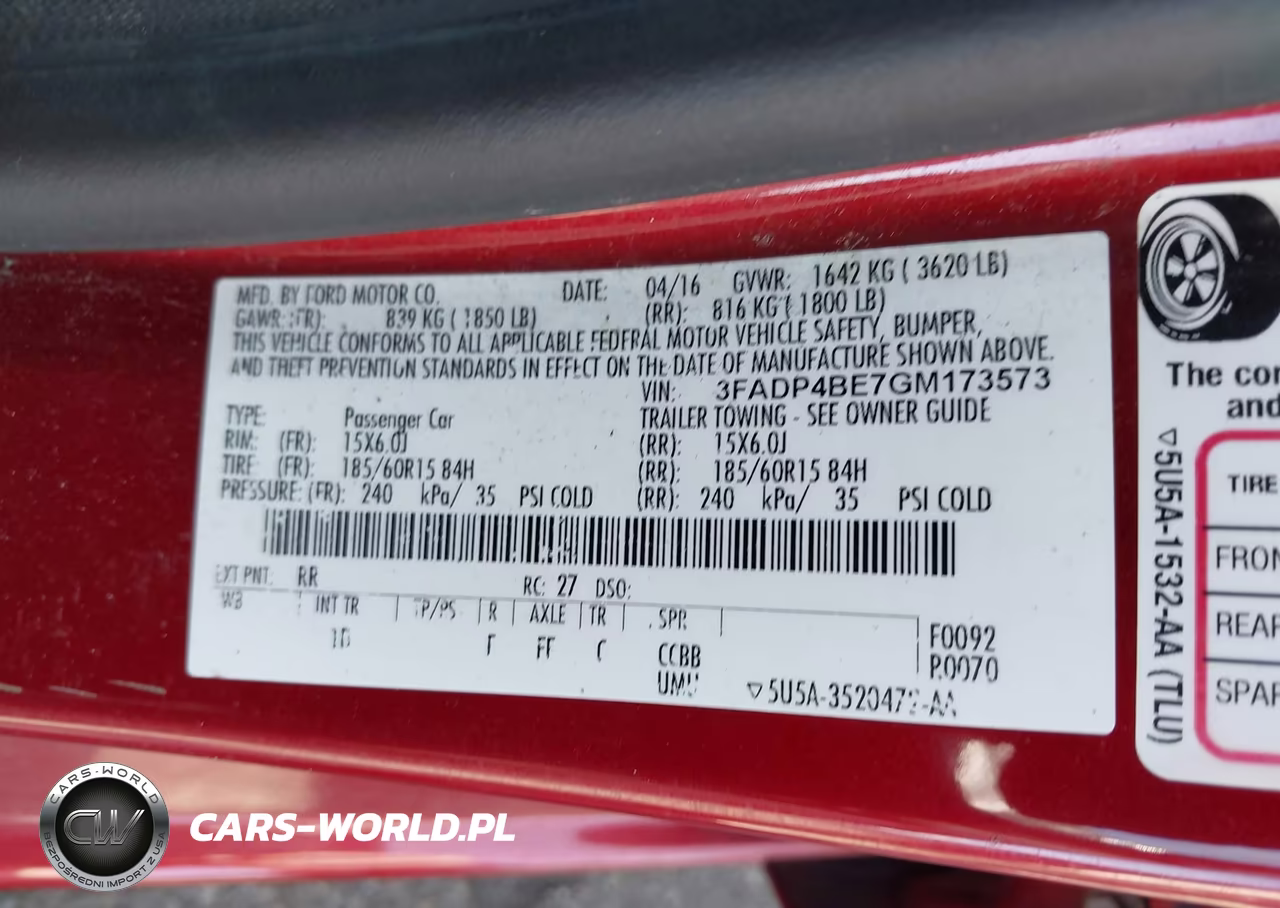 2016 Ford Fiesta Se VIN:3FADP4BE7GM173573 - 9