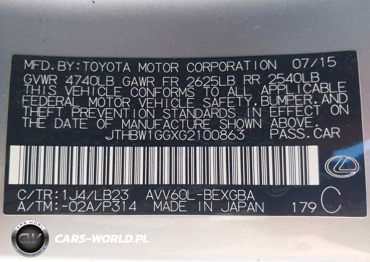 2016 Lexus Es 300H VIN:JTHBW1GGXG2100863 - 9