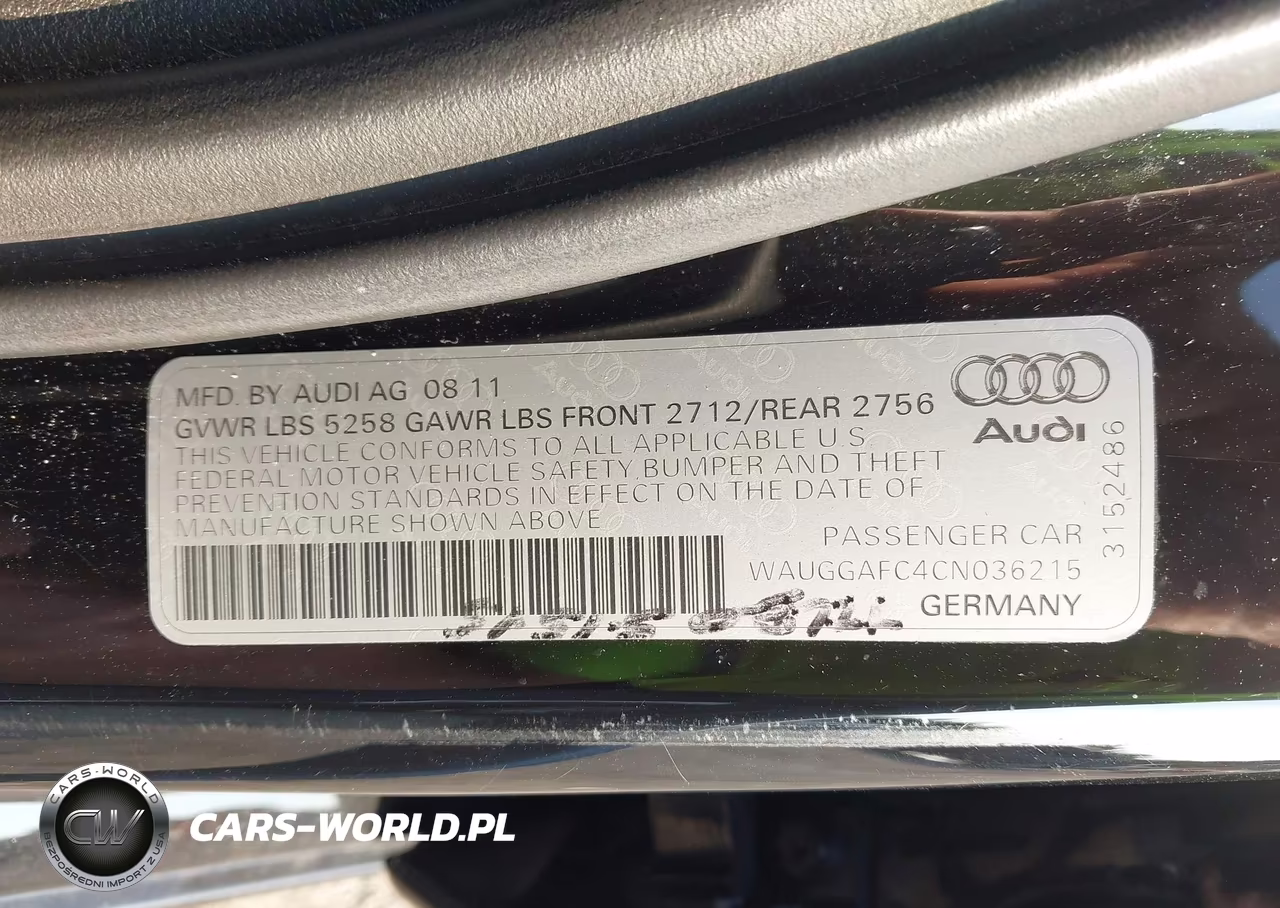 2012 Audi A6 3.0 Premium VIN:WAUGGAFC4CN036215 - 9