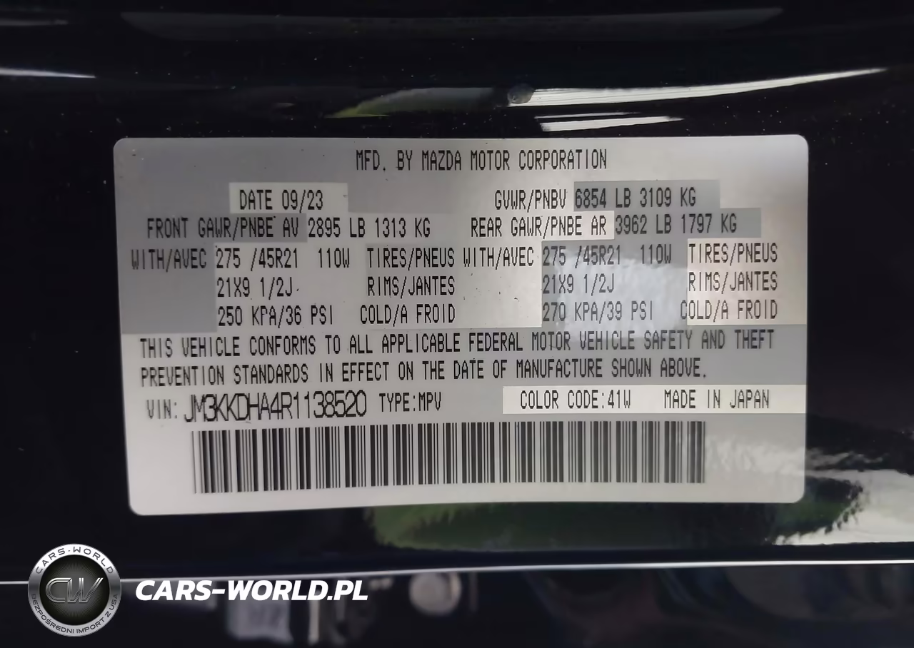 2024 Mazda Cx-90 Phev Premium VIN:JM3KKDHA4R1138520 - 9