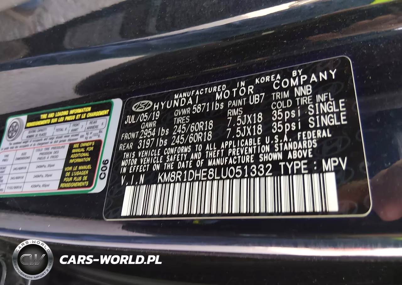 2020 Hyundai Palisade Se VIN:KM8R1DHE8LU051332 - 9