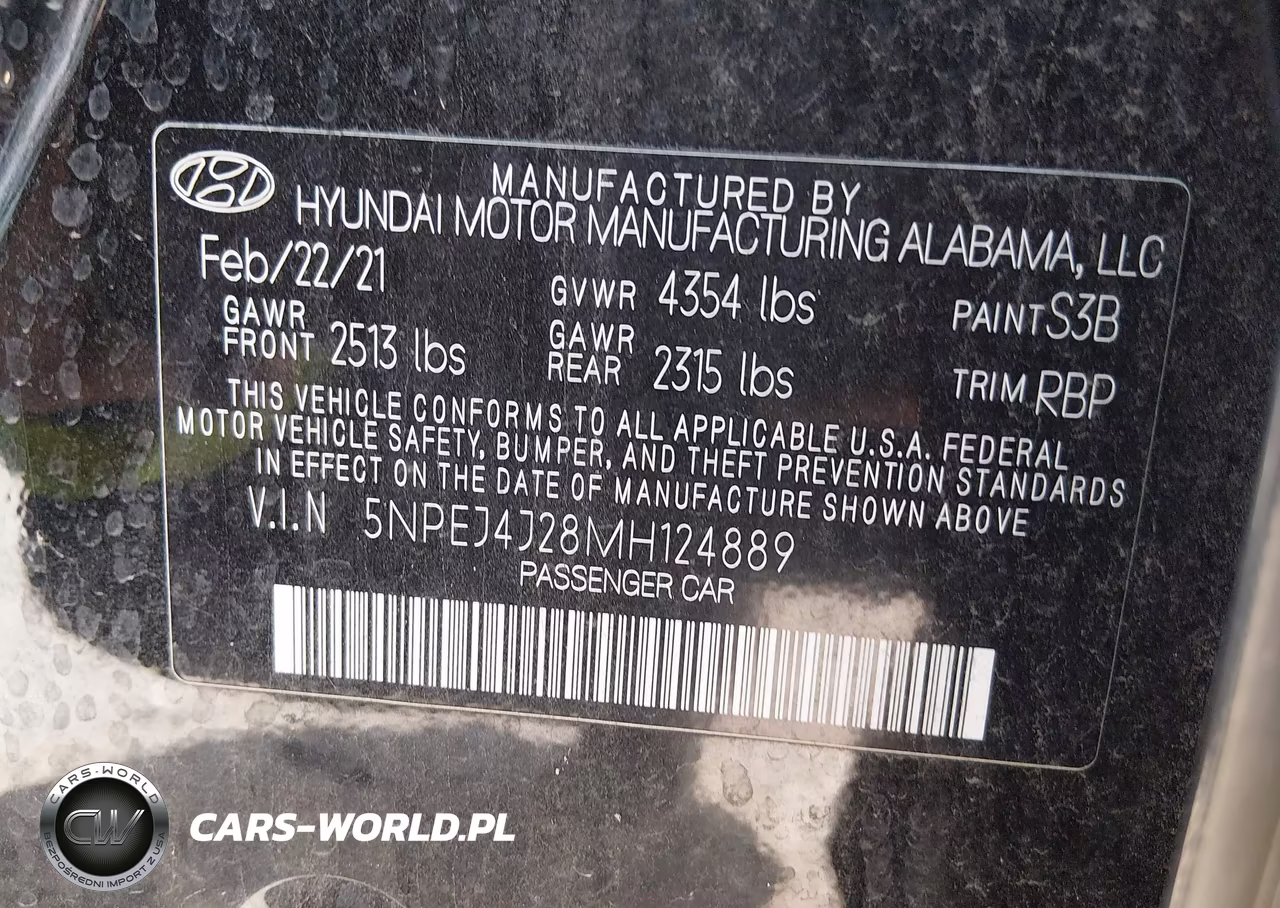 2021 Hyundai Sonata Sel Plus VIN:5NPEJ4J28MH124889 - 9