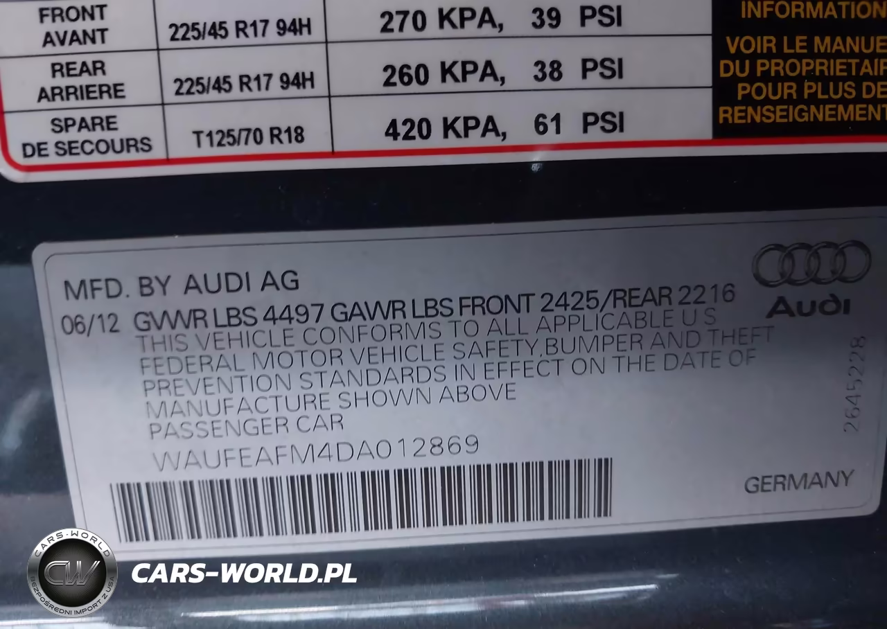2013 Audi A3 2.0T Premium VIN:WAUFEAFM4DA012869 - 9