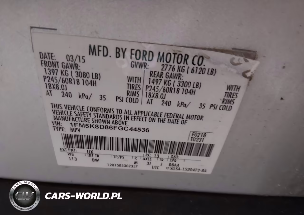 2015 Ford Explorer Xlt VIN:1FM5K8D86FGC44536 - 9