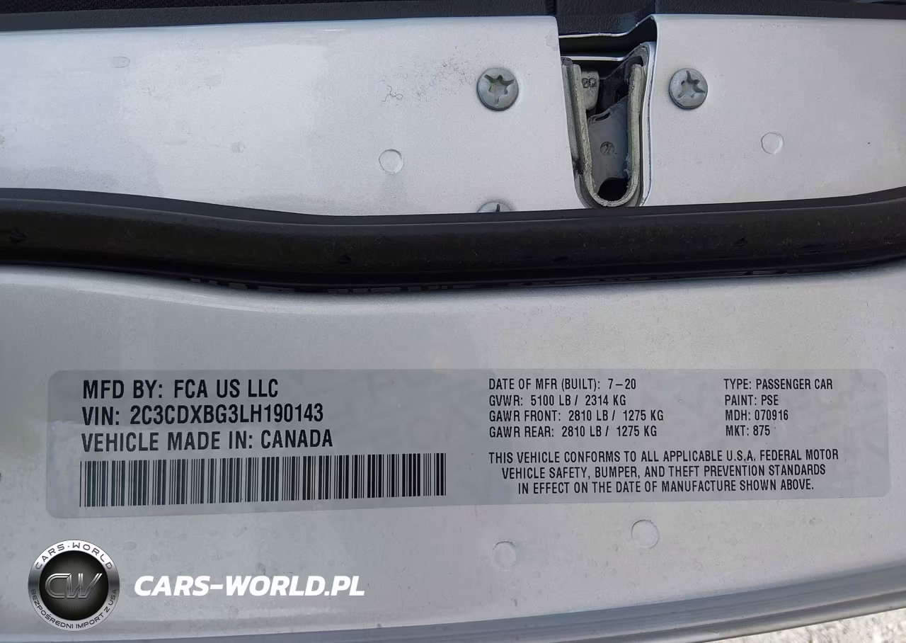 2020 Dodge Charger Sxt Rwd VIN:2C3CDXBG3LH190143 - 9
