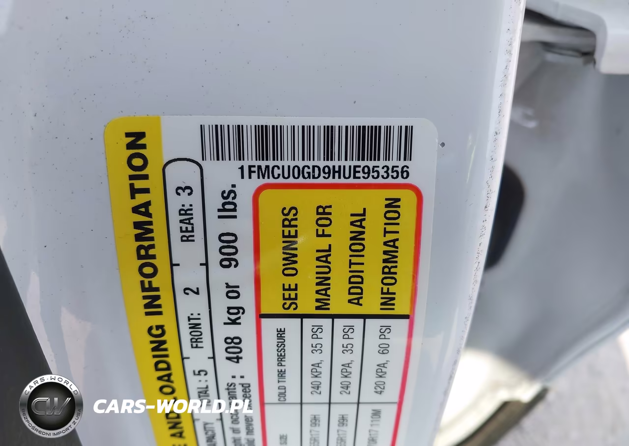2017 Ford Escape Se VIN:1FMCU0GD9HUE95356 - 9