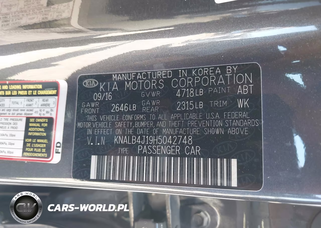 2017 Kia Cadenza Premium VIN:KNALB4J19H5042748 - 9