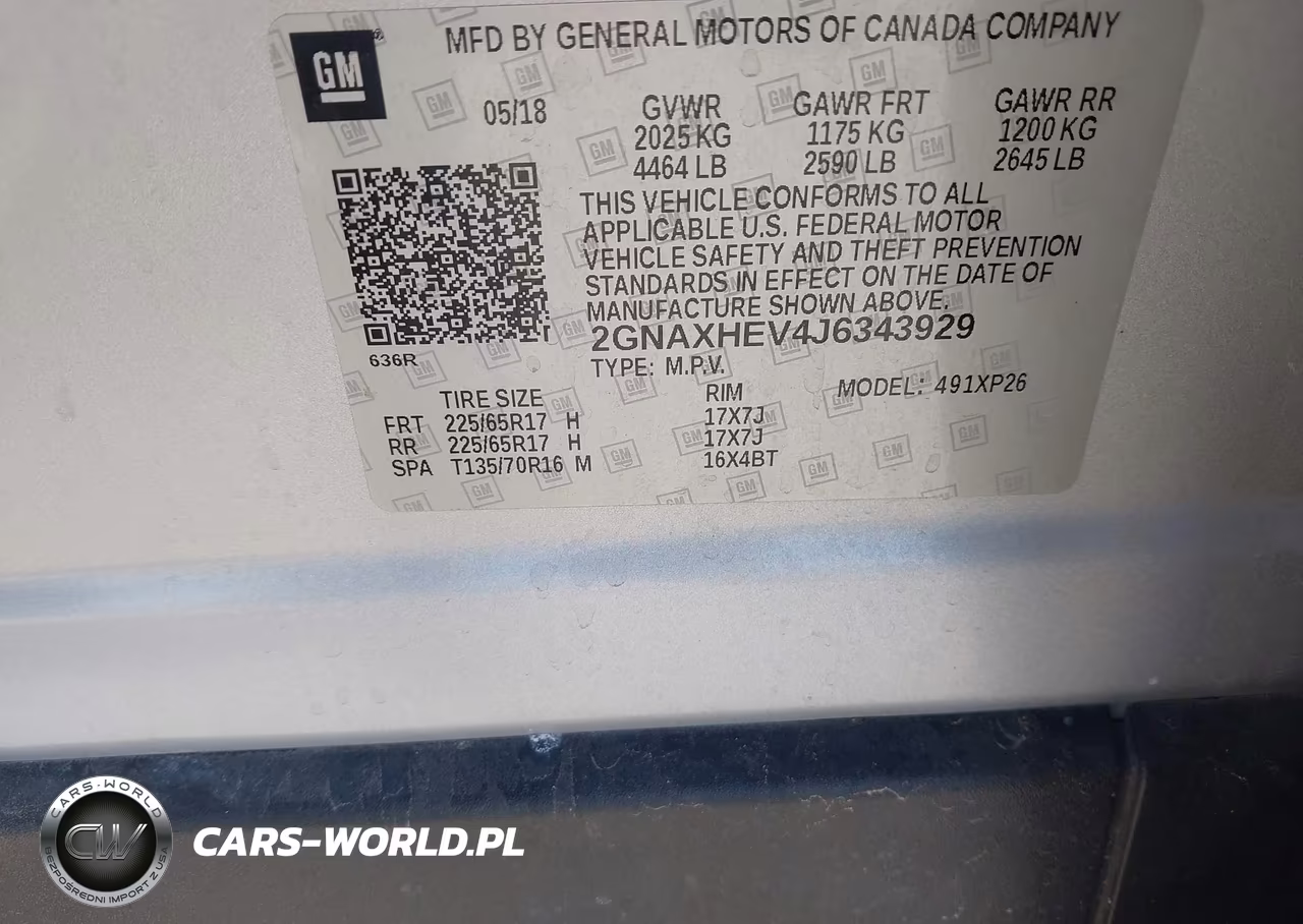 2018 Chevrolet Equinox Ls VIN:2GNAXHEV4J6343929 - 9