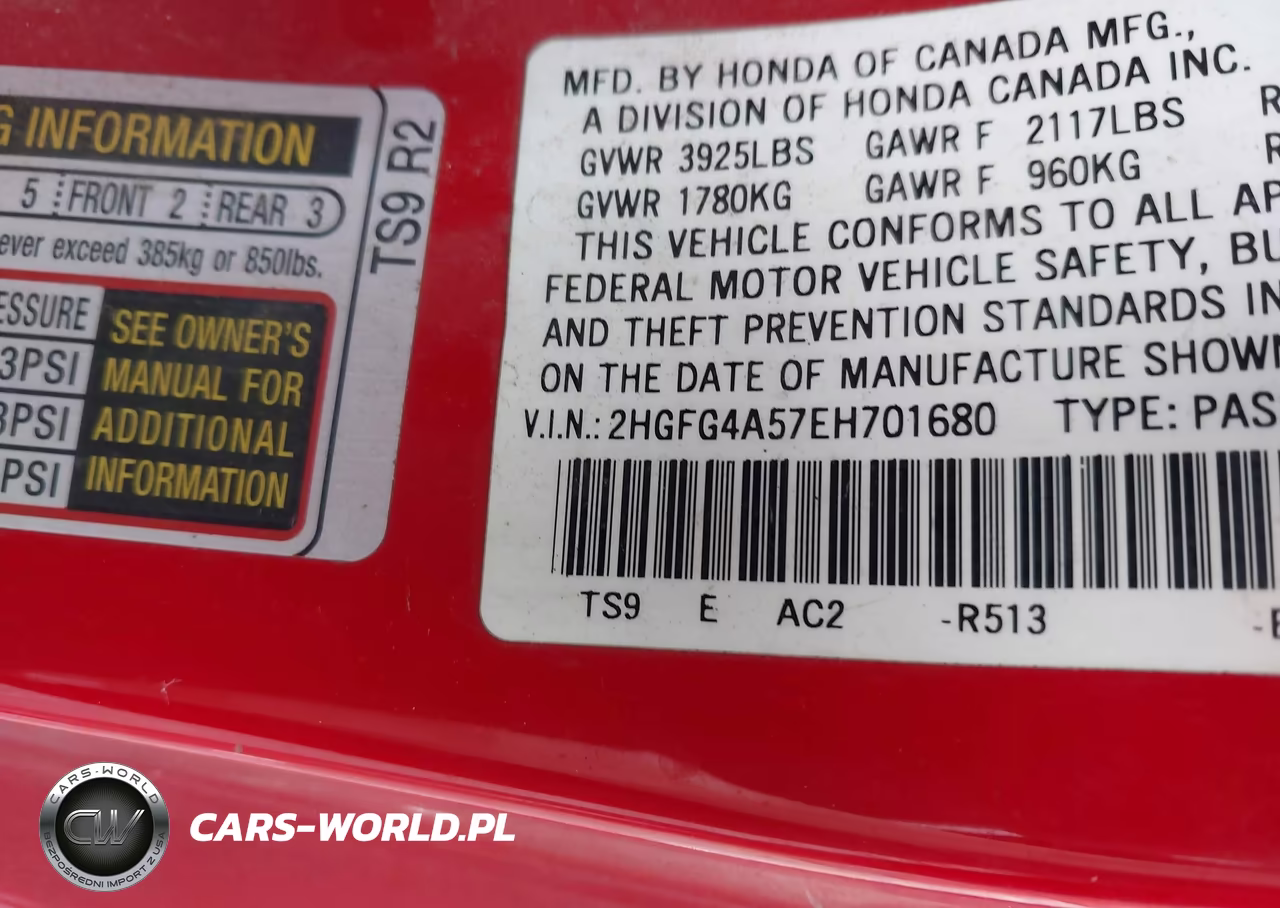 2014 Honda Civic Si VIN:2HGFG4A57EH701680 - 9