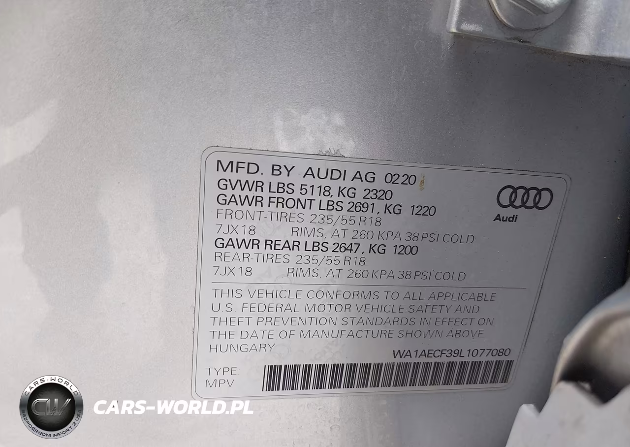 2020 Audi Q3 Premium 45 Tfsi Quattro Tiptronic VIN:WA1AECF39L1077080 - 9