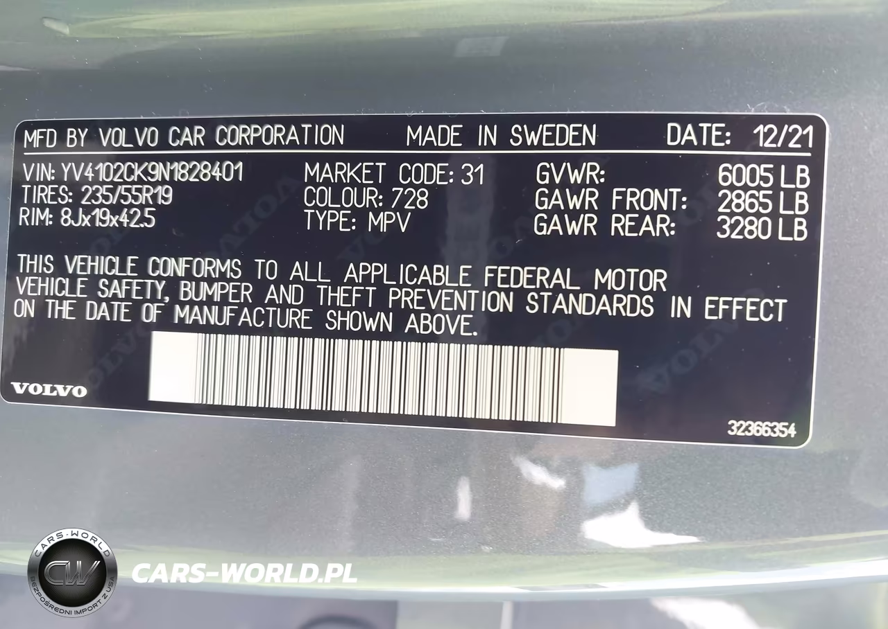 2022 Volvo Xc90 T5 Momentum 7 Passenger VIN:YV4102CK9N1828401 - 9
