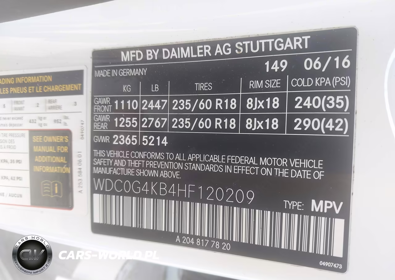 2017 Mercedes-Benz Glc 300 4Matic VIN:WDC0G4KB4HF120209 - 9
