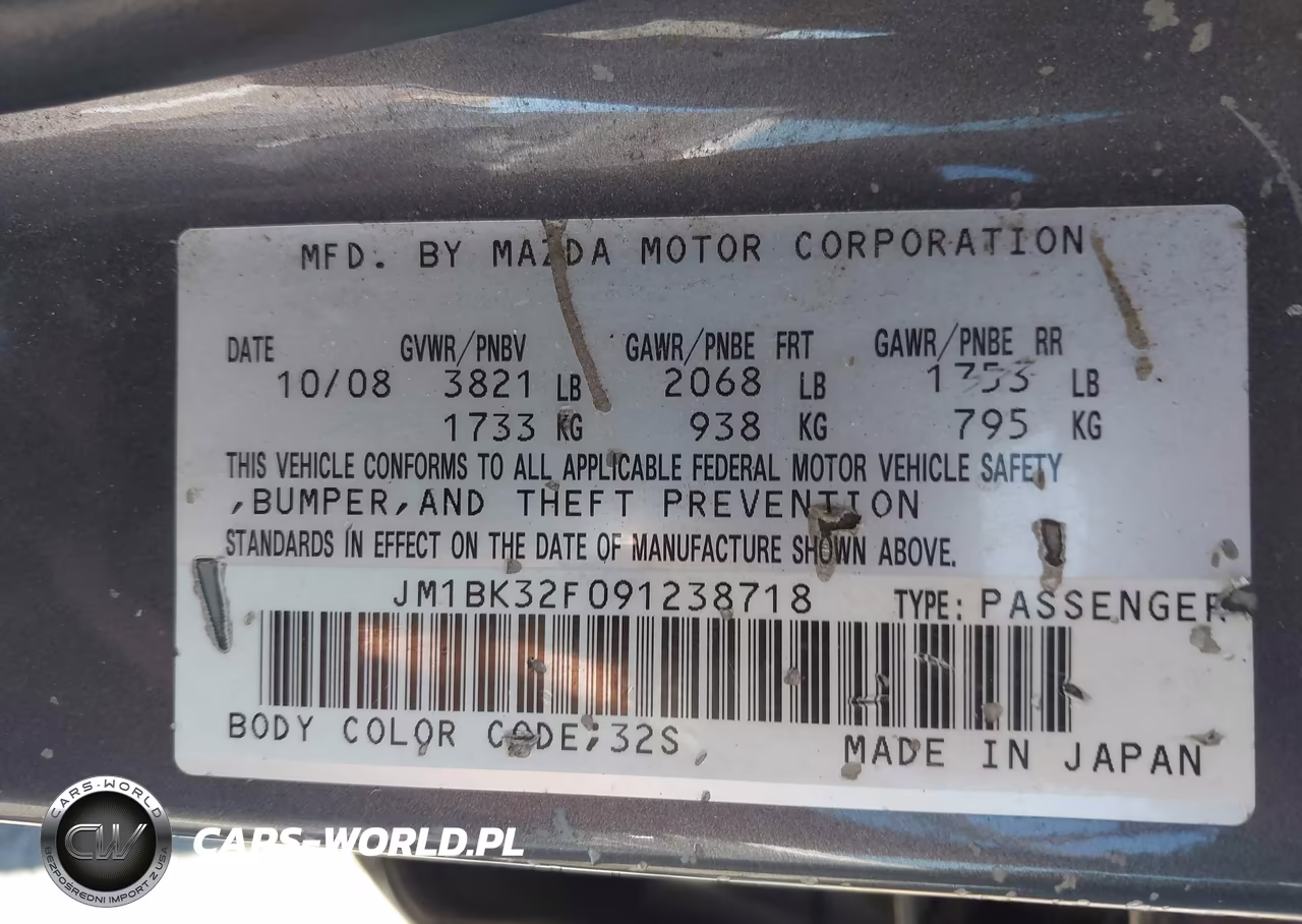 2009 Mazda Mazda3 I VIN:JM1BK32F091238718 - 9