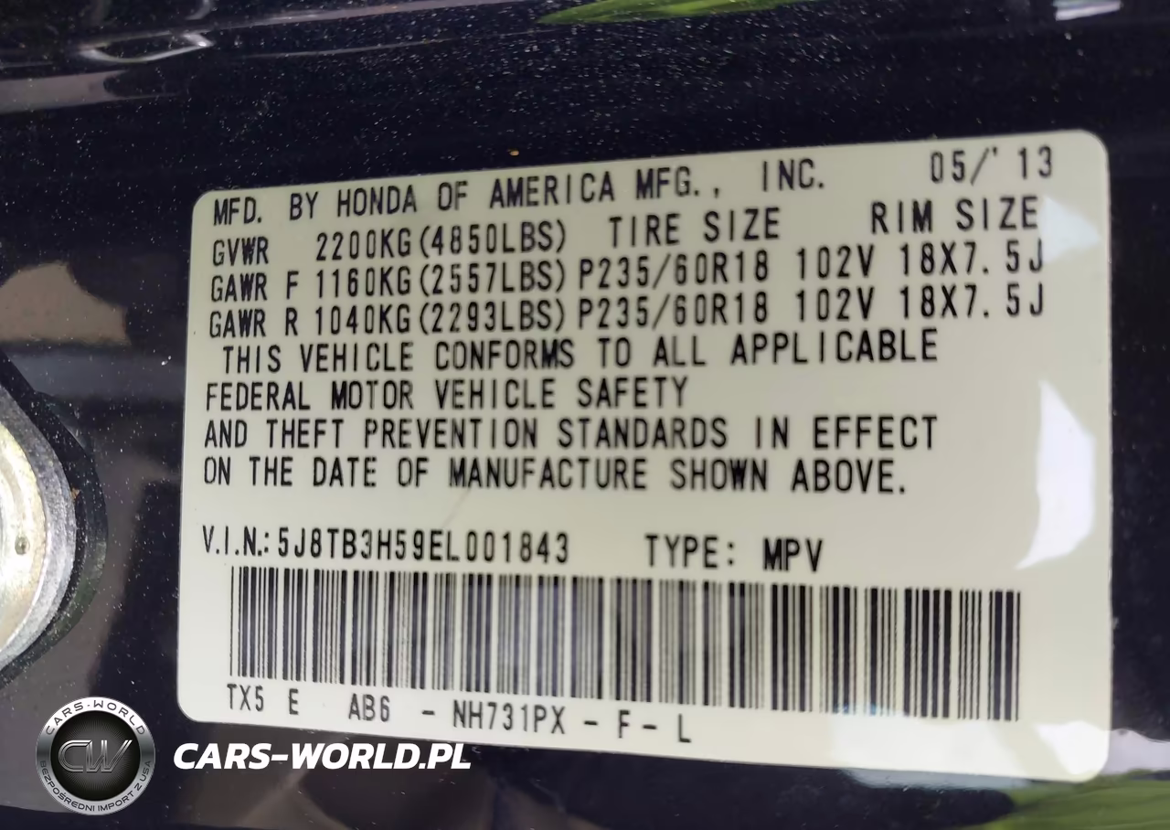 2014 Acura Rdx VIN:5J8TB3H59EL001843 - 9