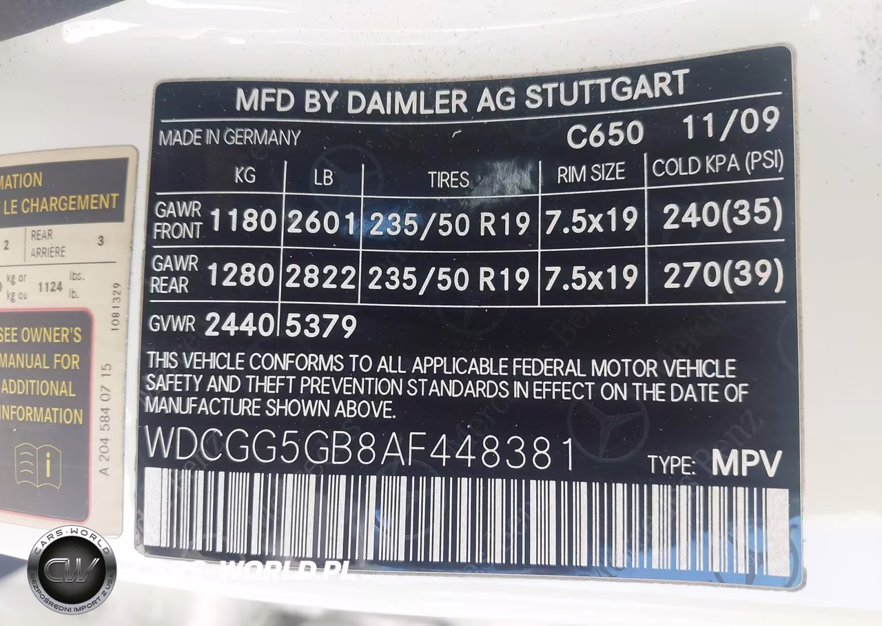 2010 Mercedes-Benz Glk 350 VIN:WDCGG5GB8AF448381 - 9