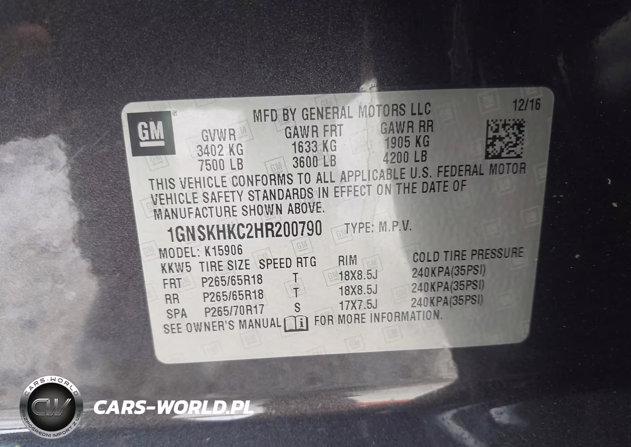 2017 Chevrolet Suburban Lt VIN:1GNSKHKC2HR200790 - 9