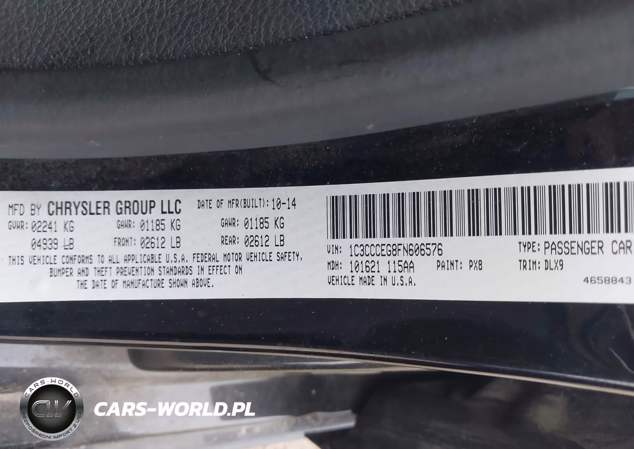 2015 Chrysler 200 C VIN:1C3CCCEG8FN606576 - 9