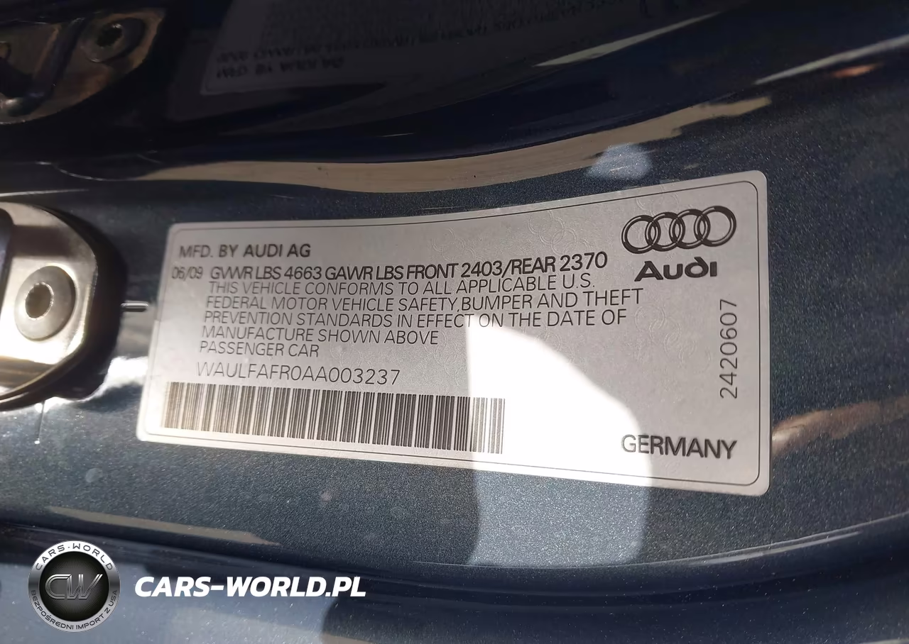 2010 Audi A5 2.0T Premium VIN:WAULFAFR0AA003237 - 9
