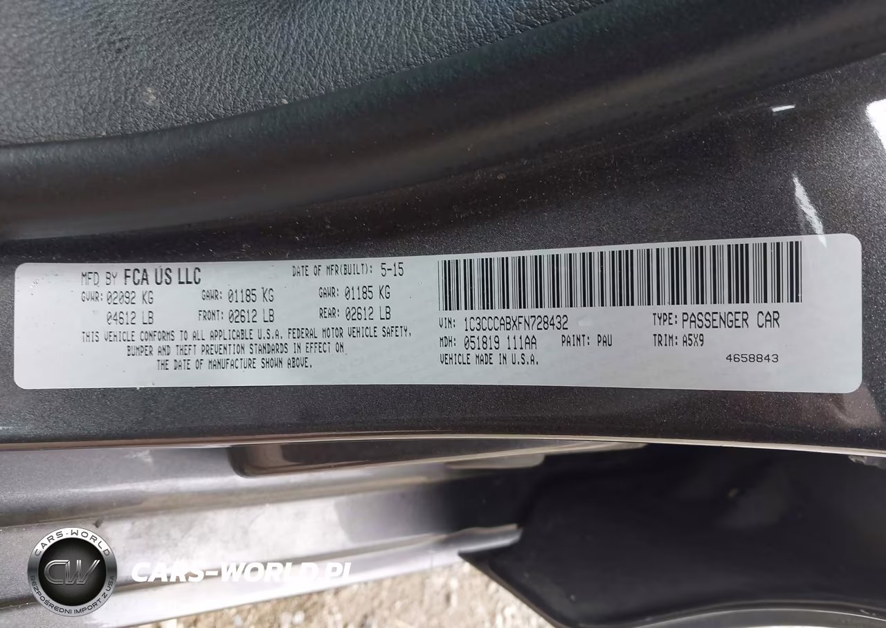 2015 Chrysler 200 Limited VIN:1C3CCCABXFN728432 - 9