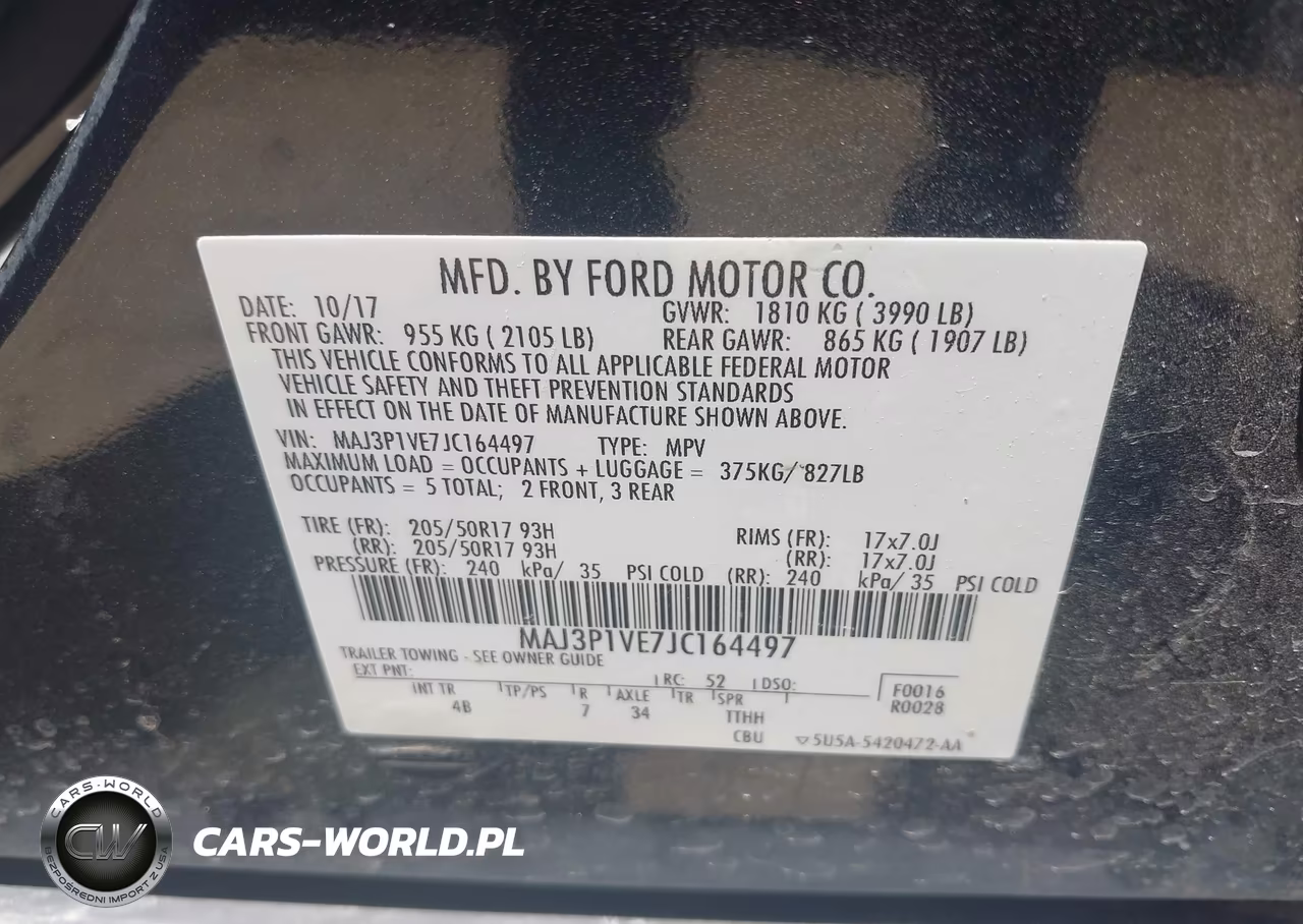 2018 Ford Ecosport Titanium VIN:MAJ3P1VE7JC164497 - 9
