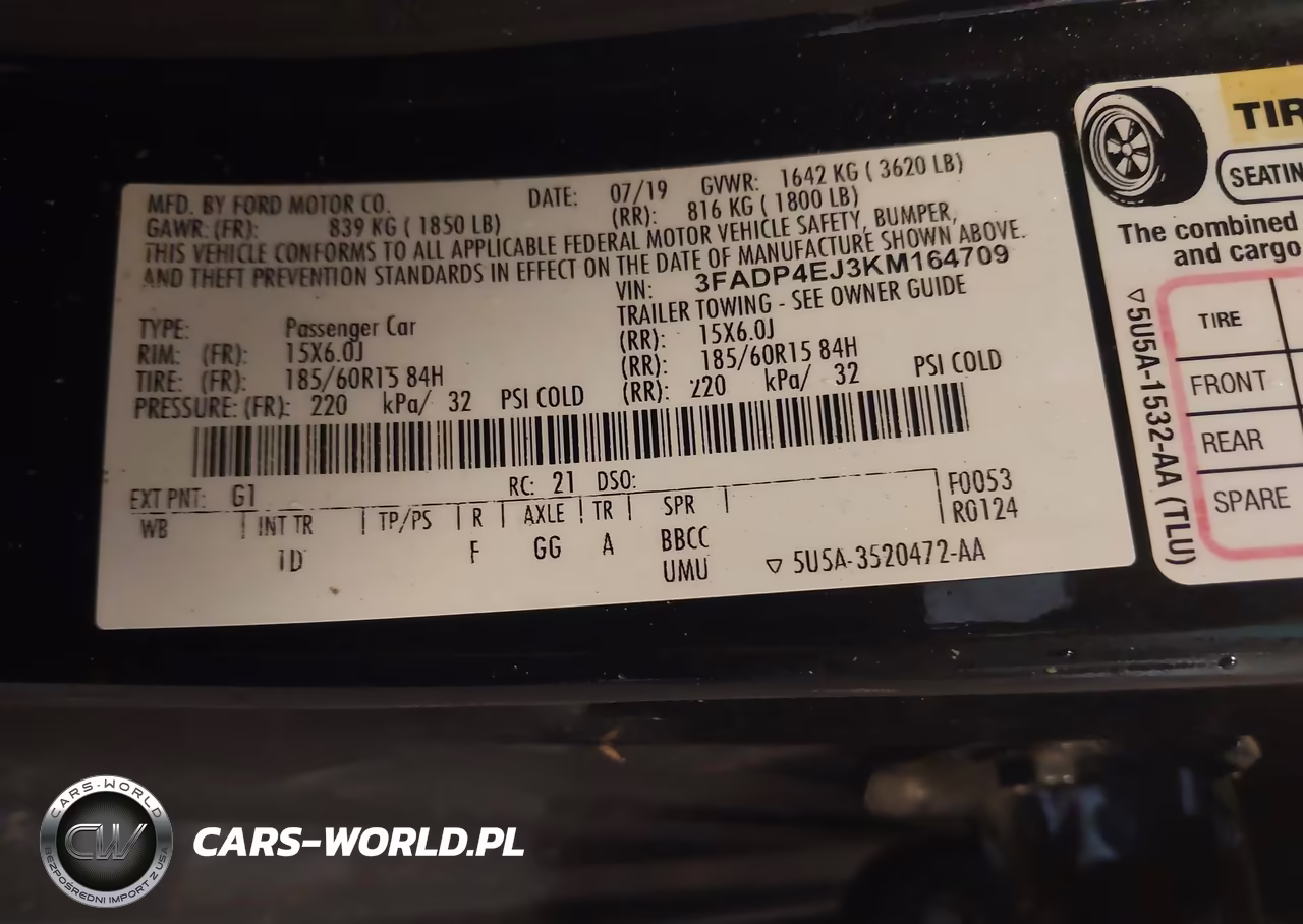 2019 Ford Fiesta Se VIN:3FADP4EJ3KM164709 - 9