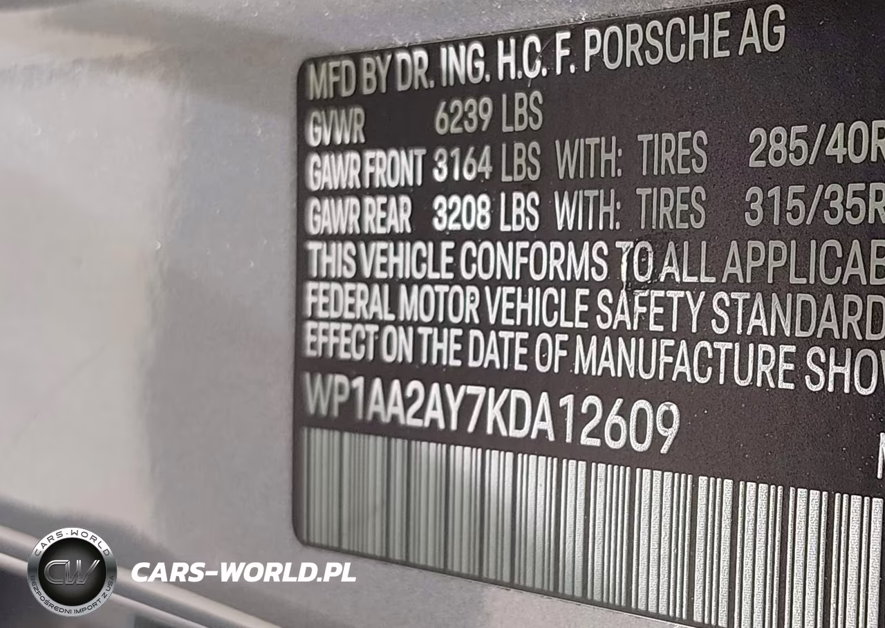 2019 Porsche Cayenne VIN:WP1AA2AY7KDA12609 - 9