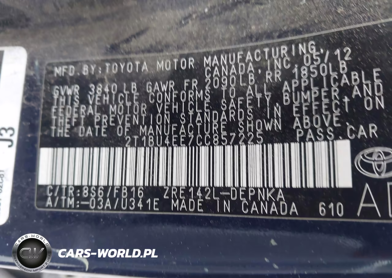 2012 Toyota Corolla Le VIN:2T1BU4EE7CC857225 - 9