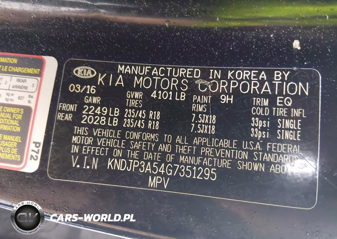 2016 Kia Soul + VIN:KNDJP3A54G7351295 - 9