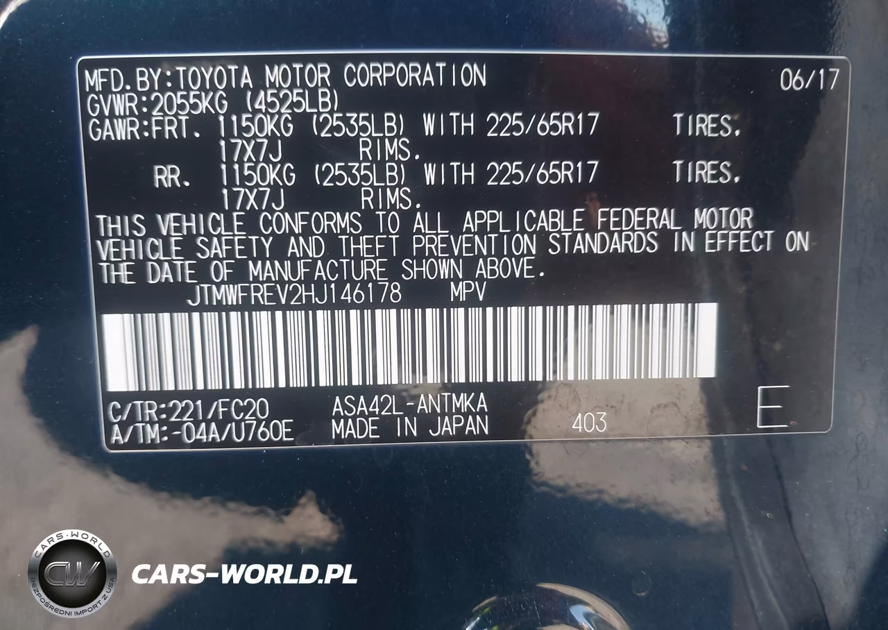 2017 Toyota Rav4 Xle VIN:JTMWFREV2HJ146178 - 9
